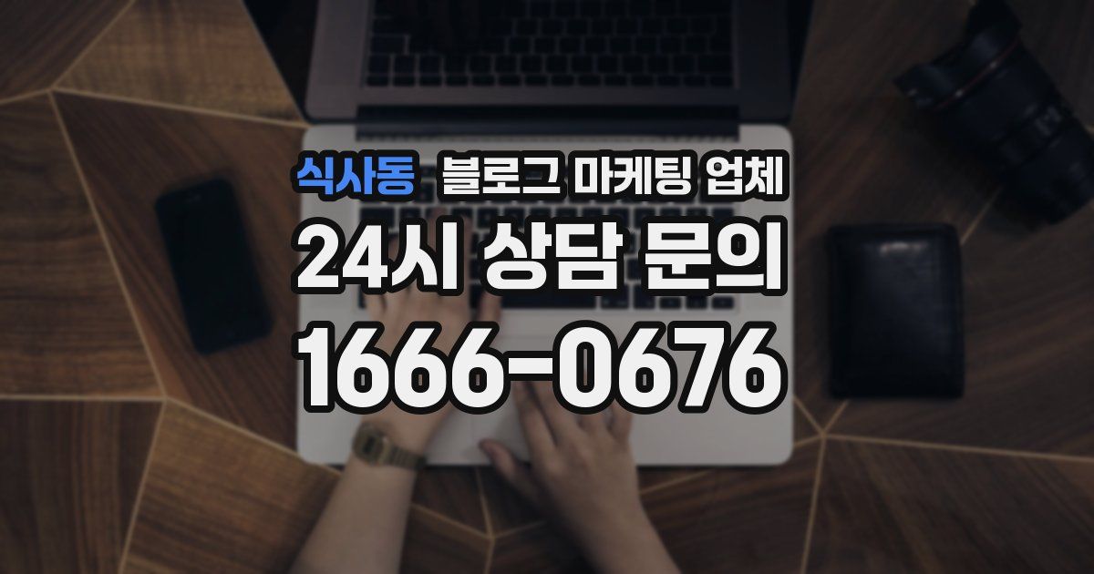 식사동 블로그 마케팅 업체