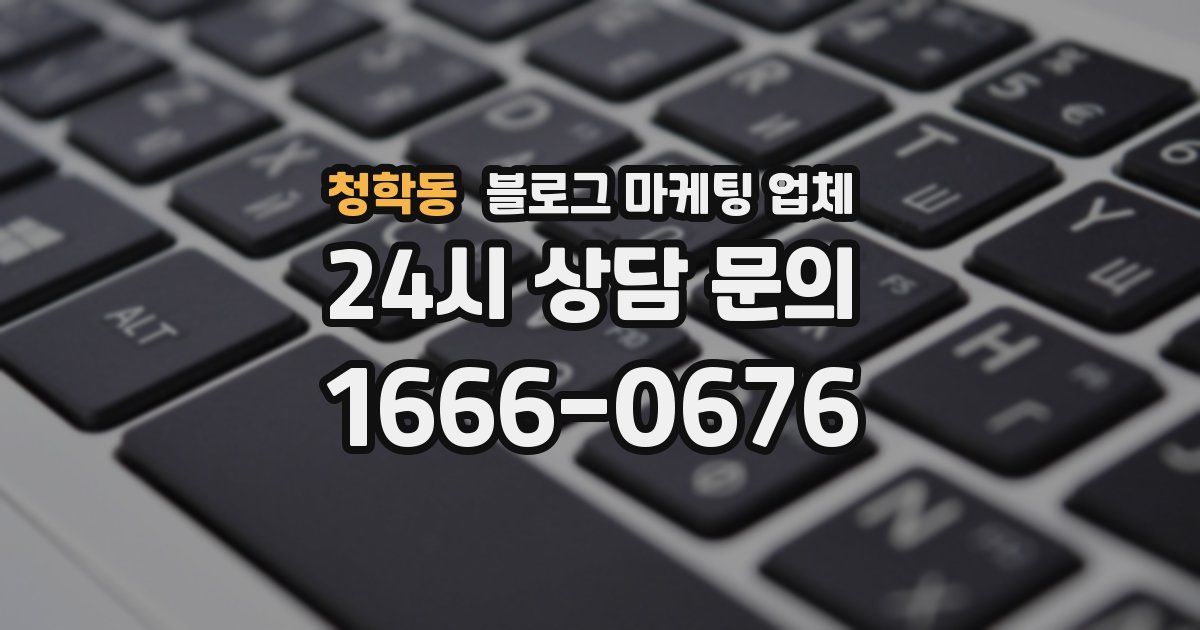 청학동 블로그 마케팅 업체