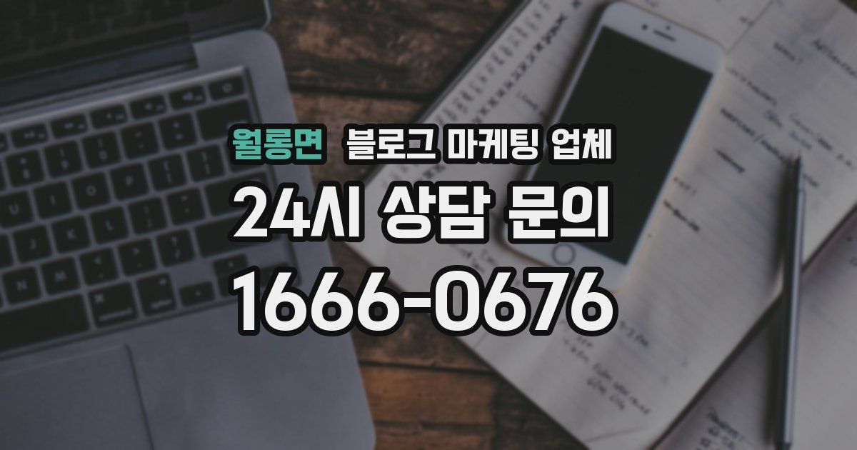 월롱면 블로그 마케팅 업체
