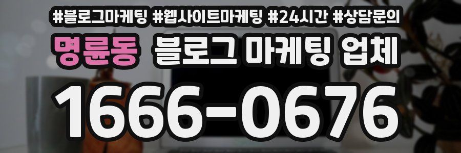 명륜동 블로그 마케팅 업체