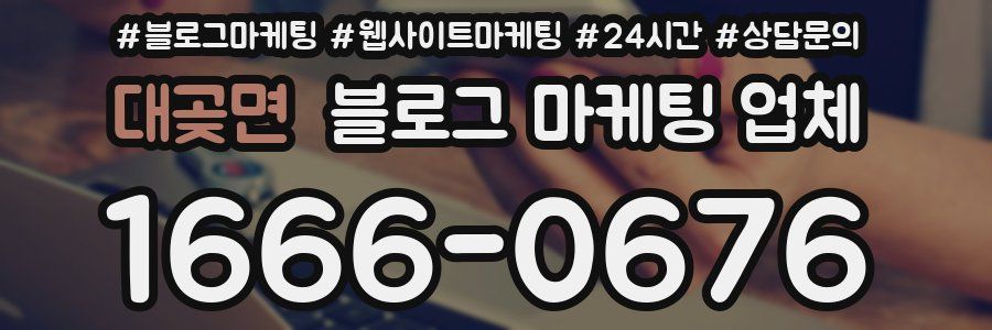 대곶면 블로그 마케팅 업체