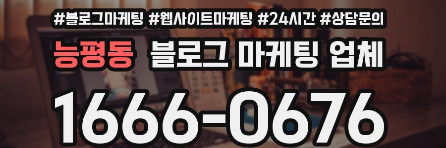 능평동 블로그 마케팅 업체