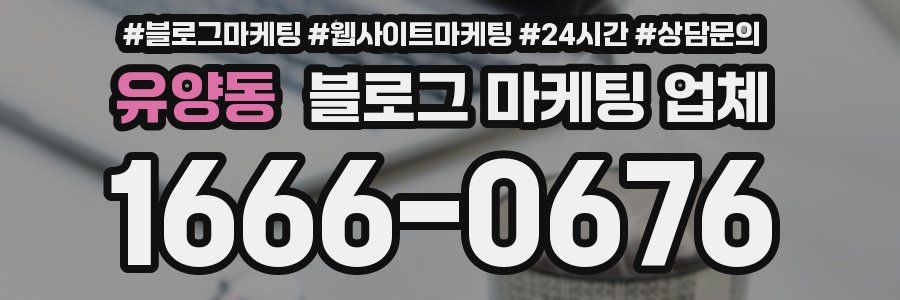 유양동 블로그 마케팅 업체