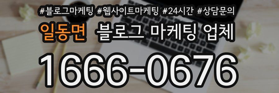 일동면 블로그 마케팅 업체