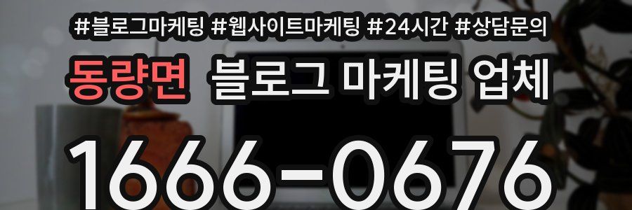 동량면 블로그 마케팅 업체