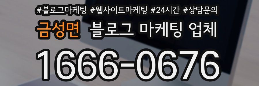금성면 블로그 마케팅 업체