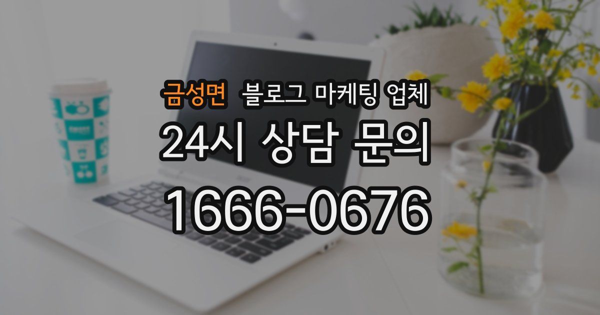 금성면 블로그 마케팅 업체