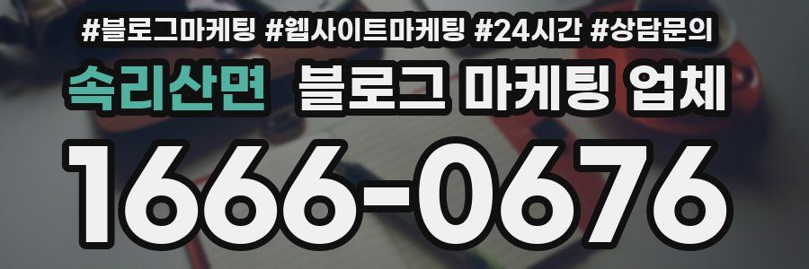 속리산면 블로그 마케팅 업체