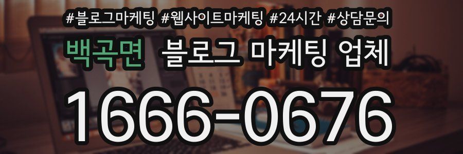 백곡면 블로그 마케팅 업체