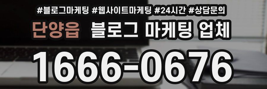 단양읍 블로그 마케팅 업체