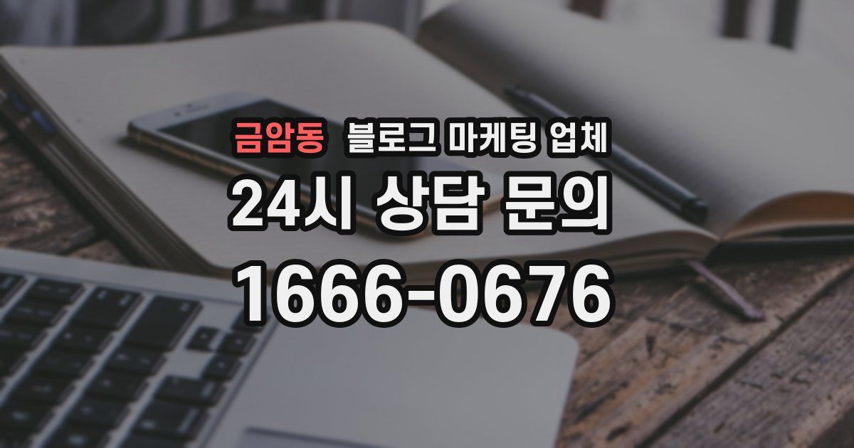 금암동 블로그 마케팅 업체