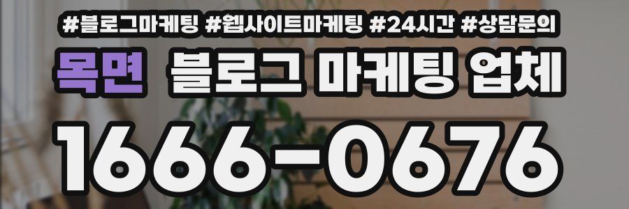 목면 블로그 마케팅 업체
