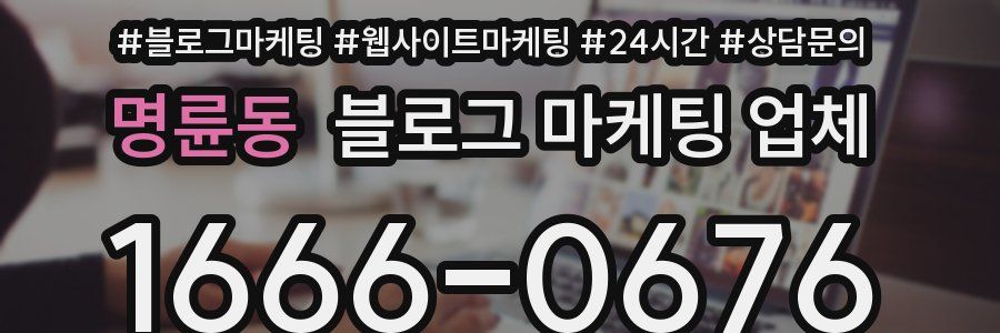 명륜동 블로그 마케팅 업체