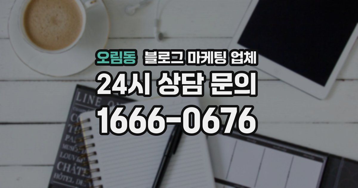 오림동 블로그 마케팅 업체