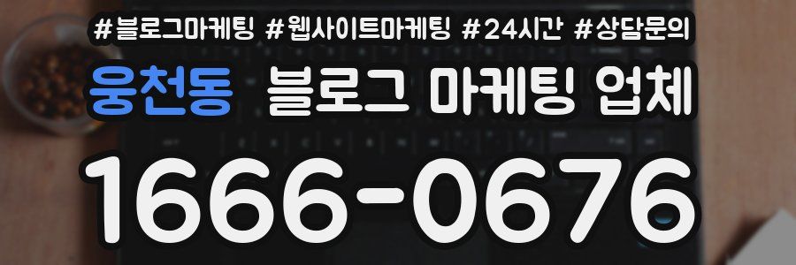 웅천동 블로그 마케팅 업체