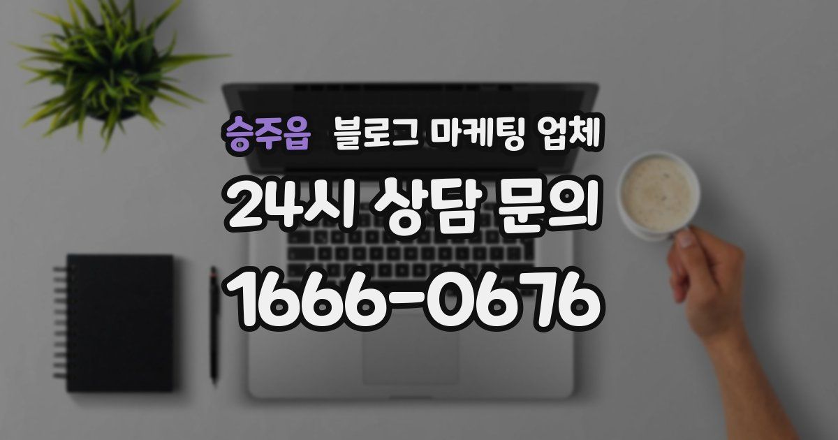 승주읍 블로그 마케팅 업체