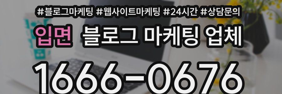 입면 블로그 마케팅 업체