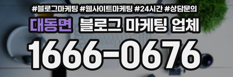 대동면 블로그 마케팅 업체