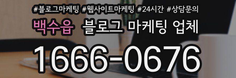 백수읍 블로그 마케팅 업체
