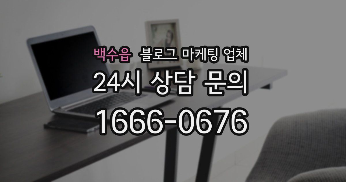 백수읍 블로그 마케팅 업체