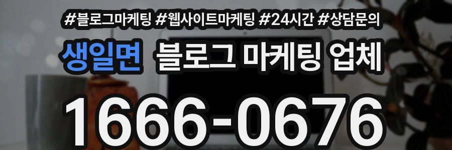 생일면 블로그 마케팅 업체
