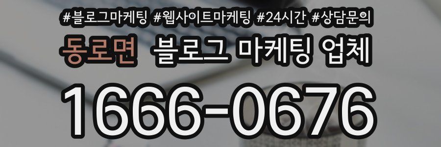 동로면 블로그 마케팅 업체