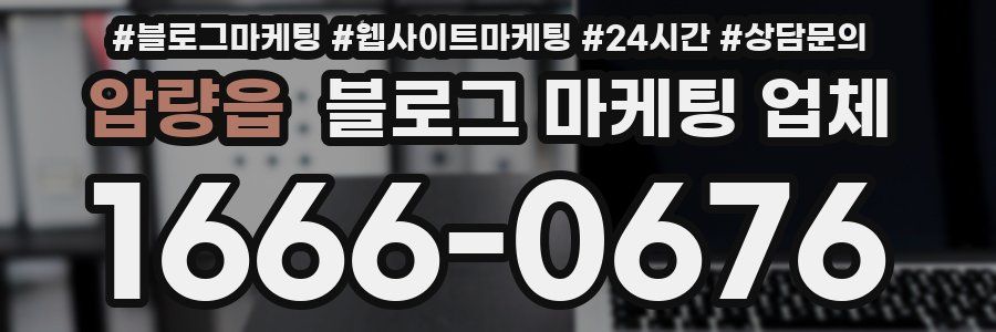압량읍 블로그 마케팅 업체
