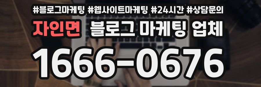 자인면 블로그 마케팅 업체