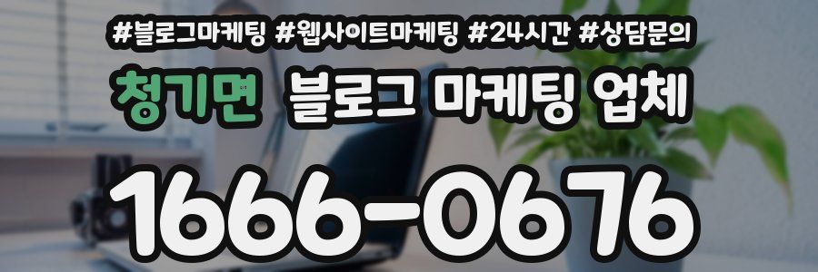 청기면 블로그 마케팅 업체