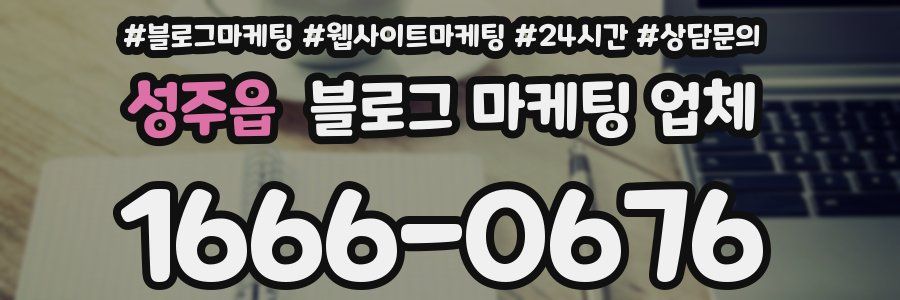 성주읍 블로그 마케팅 업체