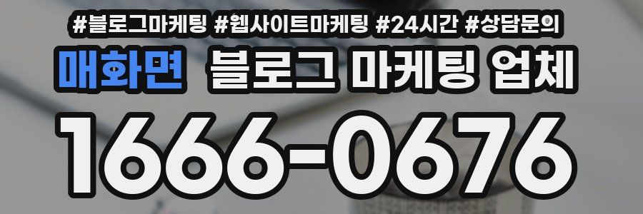 매화면 블로그 마케팅 업체