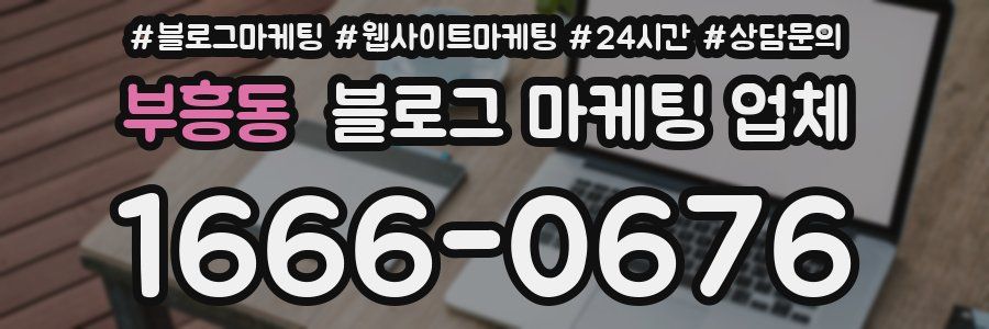 부흥동 블로그 마케팅 업체
