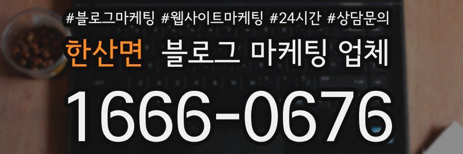 한산면 블로그 마케팅 업체