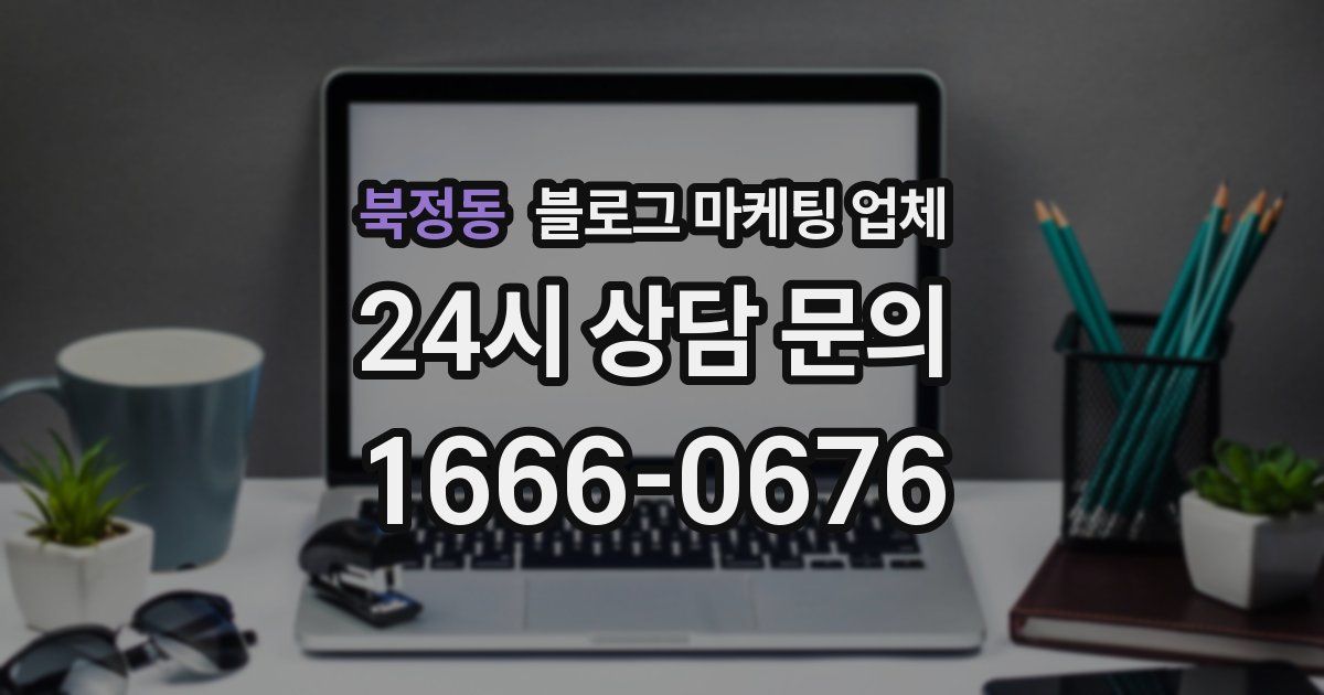 북정동 블로그 마케팅 업체
