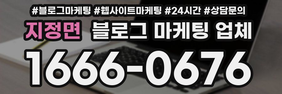 지정면 블로그 마케팅 업체