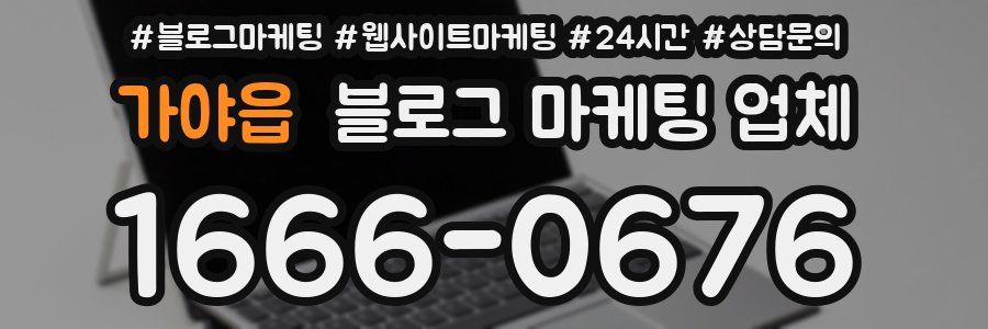 가야읍 블로그 마케팅 업체
