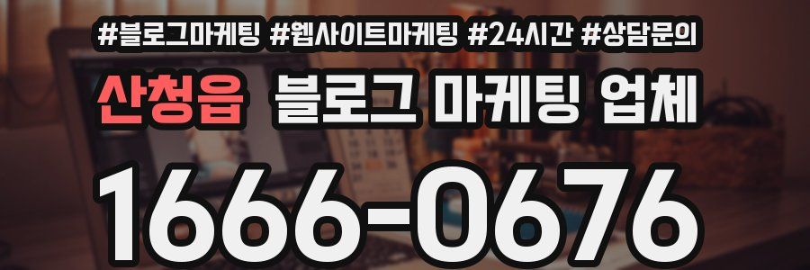 산청읍 블로그 마케팅 업체