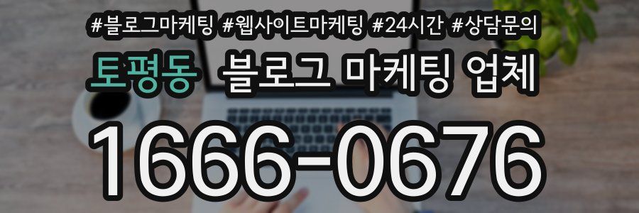 토평동 블로그 마케팅 업체