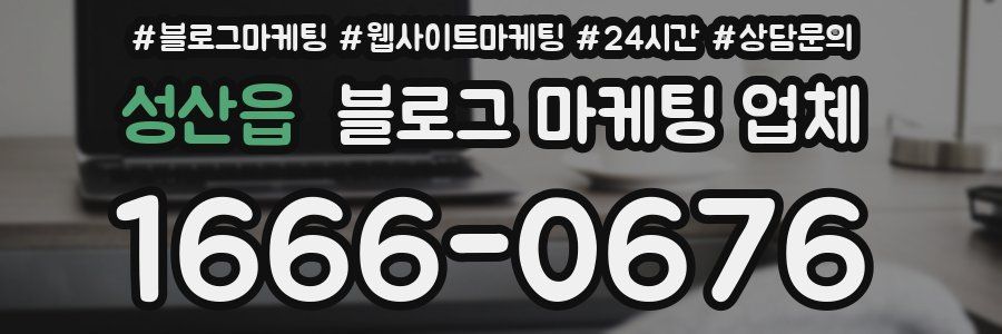 성산읍 블로그 마케팅 업체