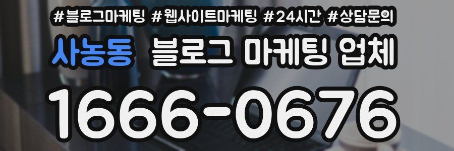 사농동 블로그 마케팅 업체