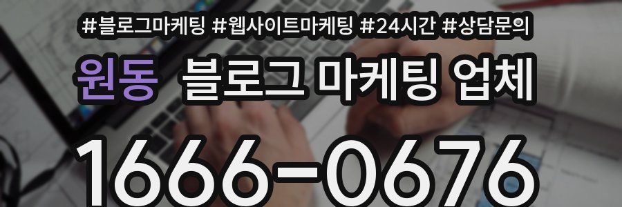 원동 블로그 마케팅 업체