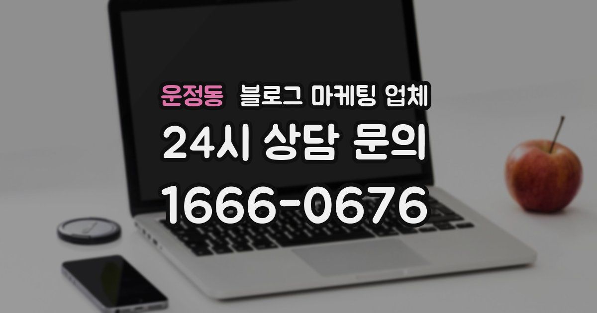 운정동 블로그 마케팅 업체