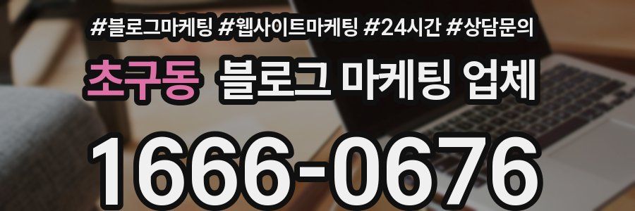 초구동 블로그 마케팅 업체