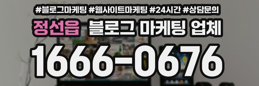 정선읍 블로그 마케팅 업체