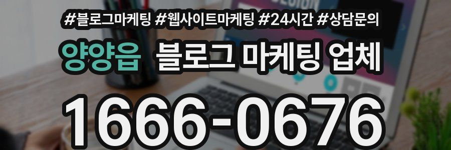 양양읍 블로그 마케팅 업체