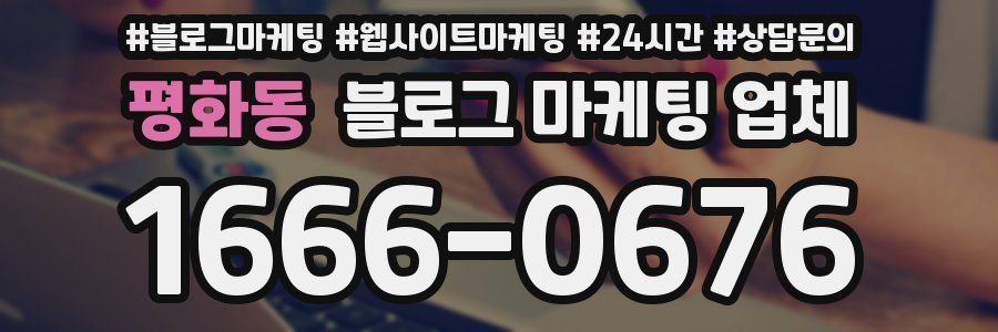평화동 블로그 마케팅 업체