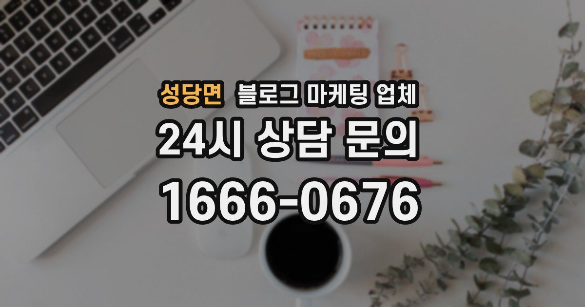 성당면 블로그 마케팅 업체