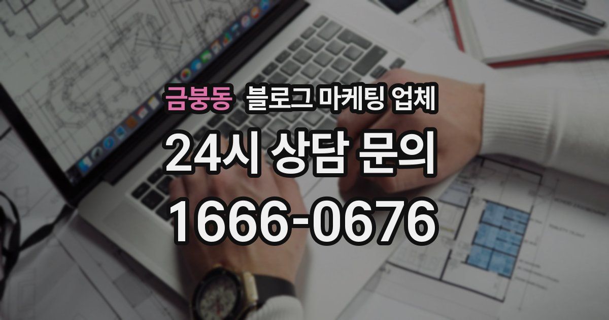 금붕동 블로그 마케팅 업체