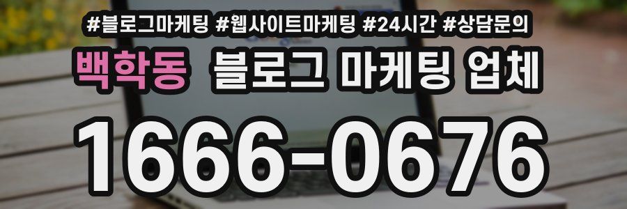 백학동 블로그 마케팅 업체