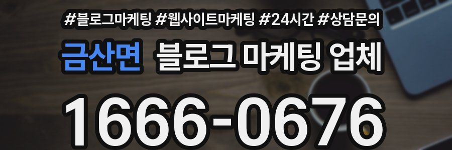 금산면 블로그 마케팅 업체